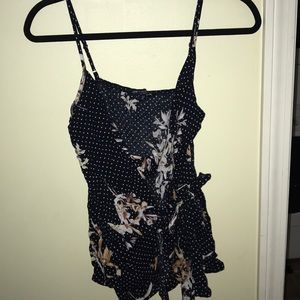 One Clothing floral wrap shirt, never worn.